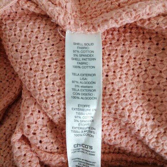 Chico's Women's Orange Tilt Zip Up Jacket Size 2 (L) - Picture 6 of 6